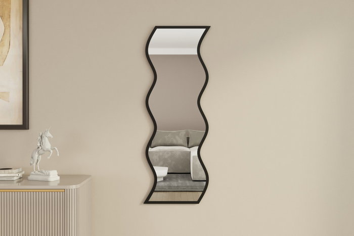 Hanah Home Espejo Blanco y Negro 40x120 cm